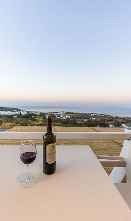 Veranda with sea view from Nima Sifnos residences